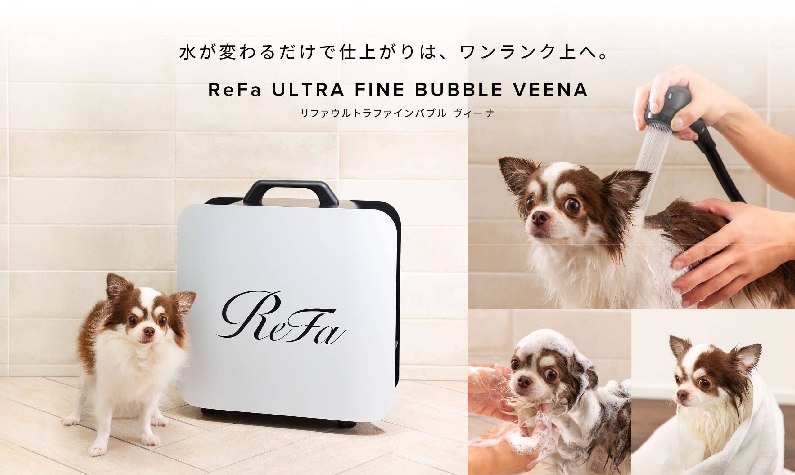 水が変わるだけで仕上がりは、ワンランク上へ。リファウルトラファインバブル ヴィーナ
